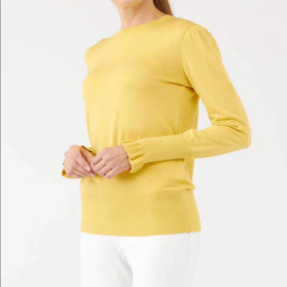 Cuffed-ruffle Sleeve Sweater